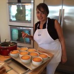 Helena making Pineapple Upside Down Cakes